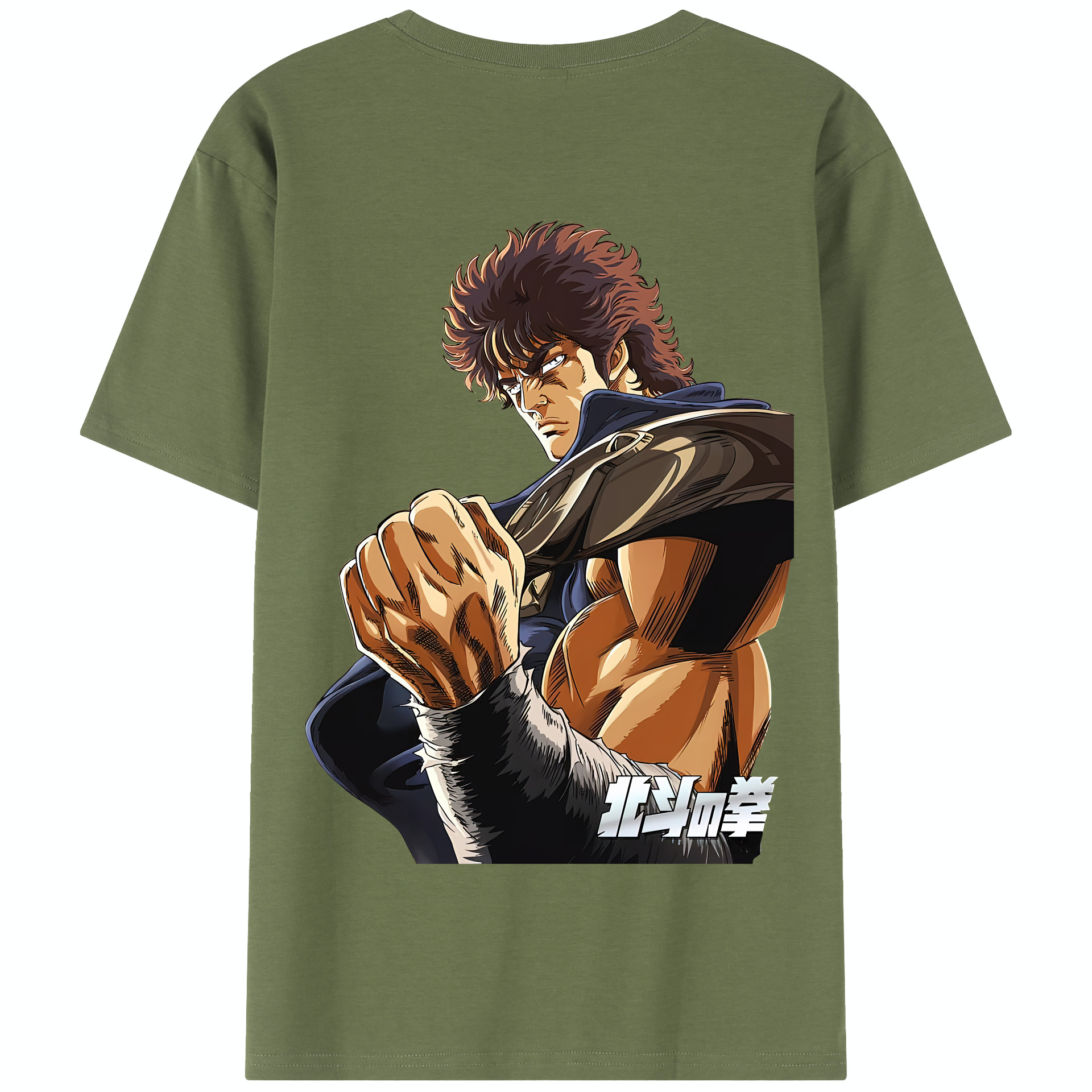 北斗の拳 Fist of the North Star 綿100％半袖Tシャツ（背面プリント）